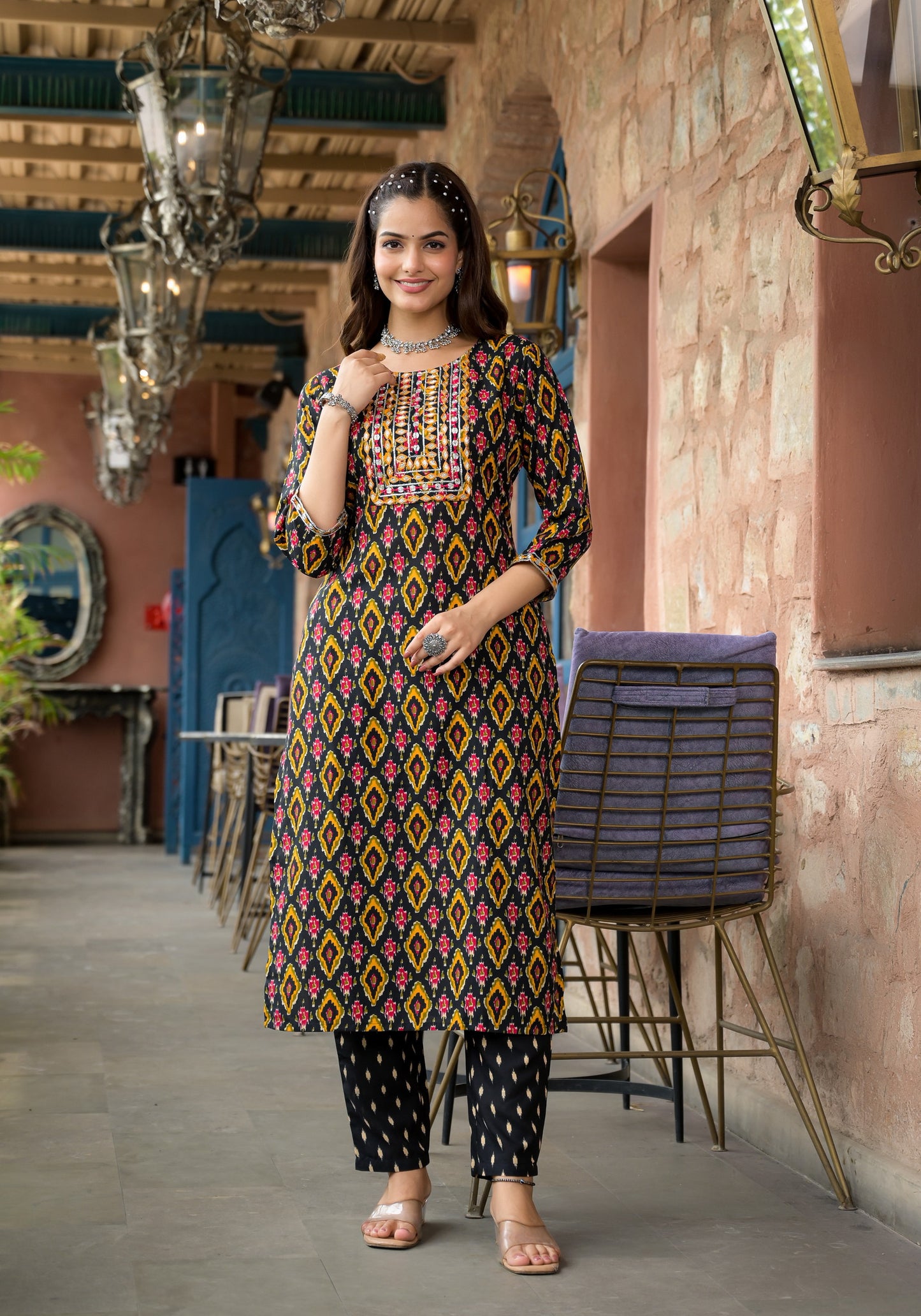 Beautiful Designer  Rayon Full Stiched Kurti Pant with Dupatta