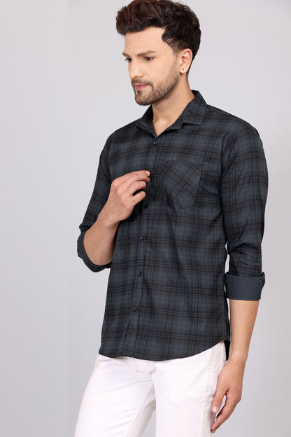 Gasperity Cotton Checks Full Sleeves Mens Casual Shirt