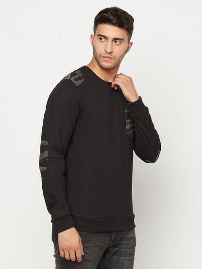 Fleece Solid Full Sleeves Mens Sweatshirts