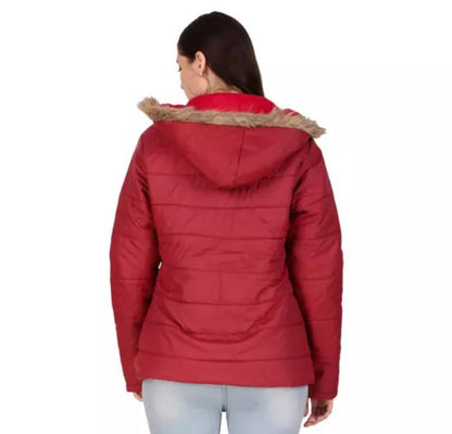 Women's Solid Fluffy/ Puff Jackets