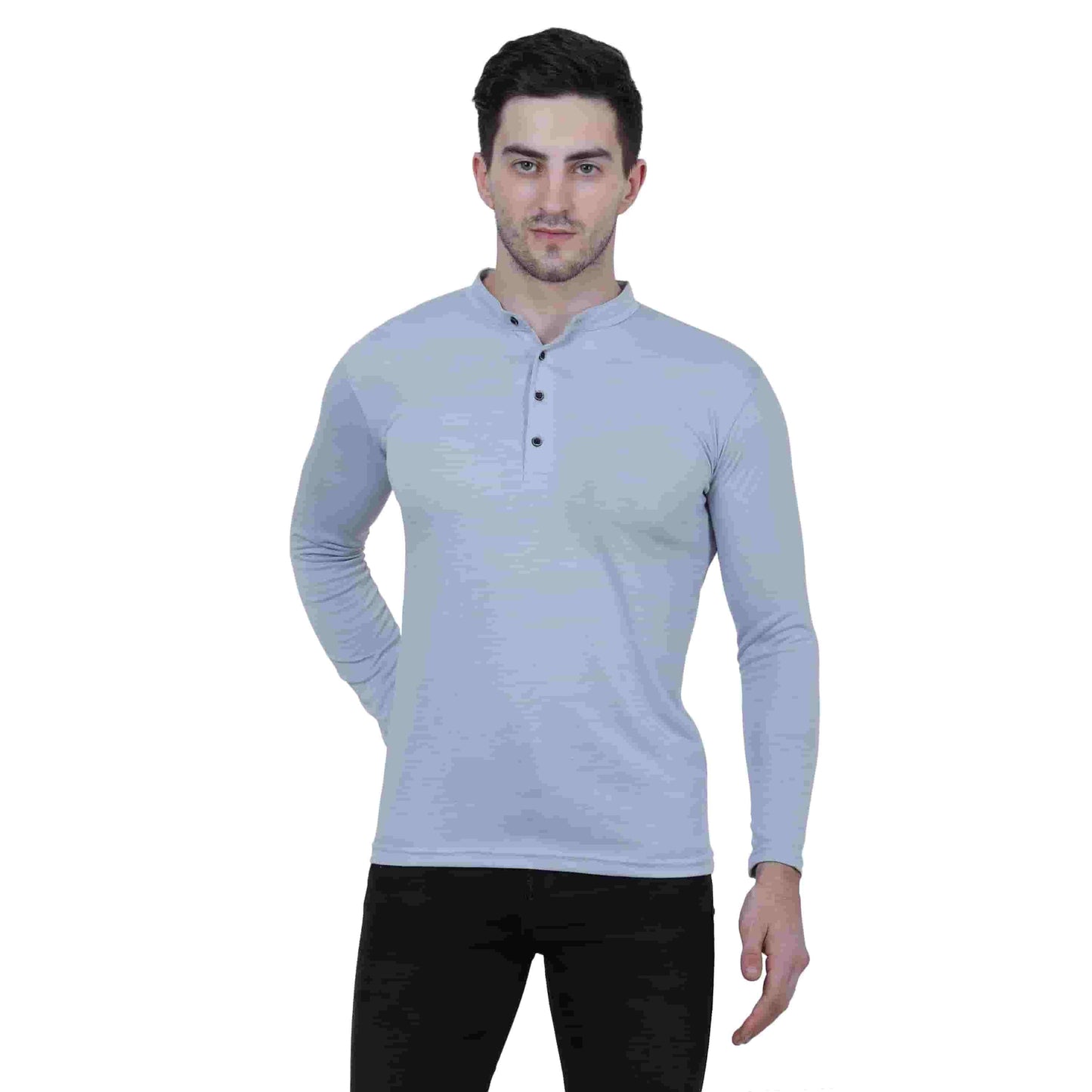 Mens Cotton Solid Full Sleeve T-Shirt