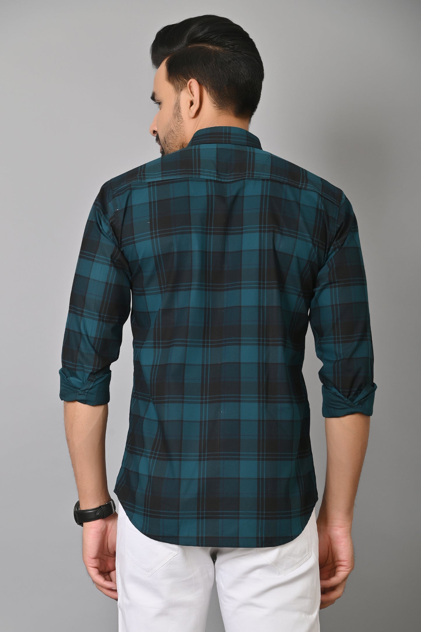 Gasperity Cotton Checks Full Sleeves Mens Casual Shirt