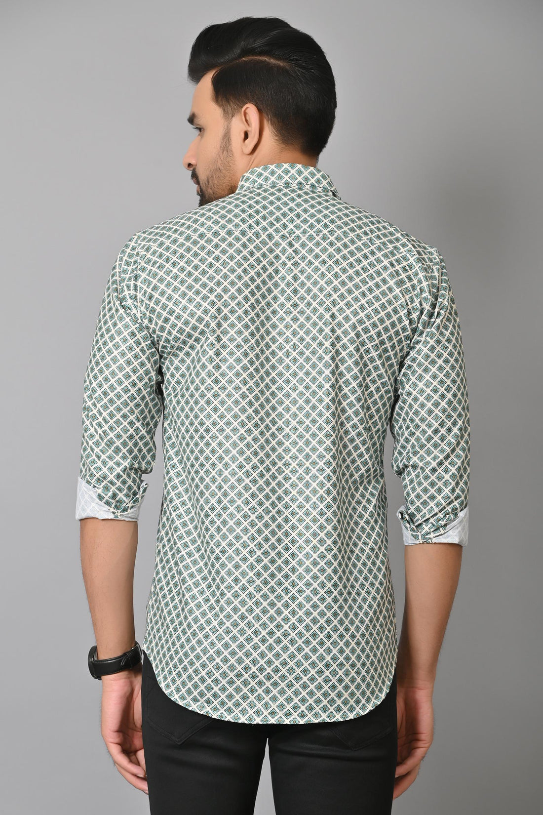 Gasperity Cotton Printed Full Sleeves Mens Casual Shirt