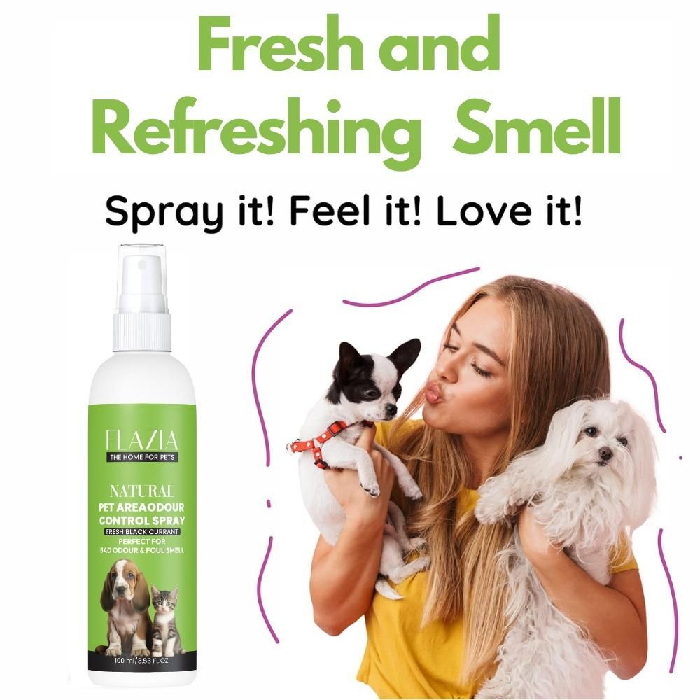 FLAZIA Pets Natural Pet area Odour Control Spray (100 ML) Pack of 2