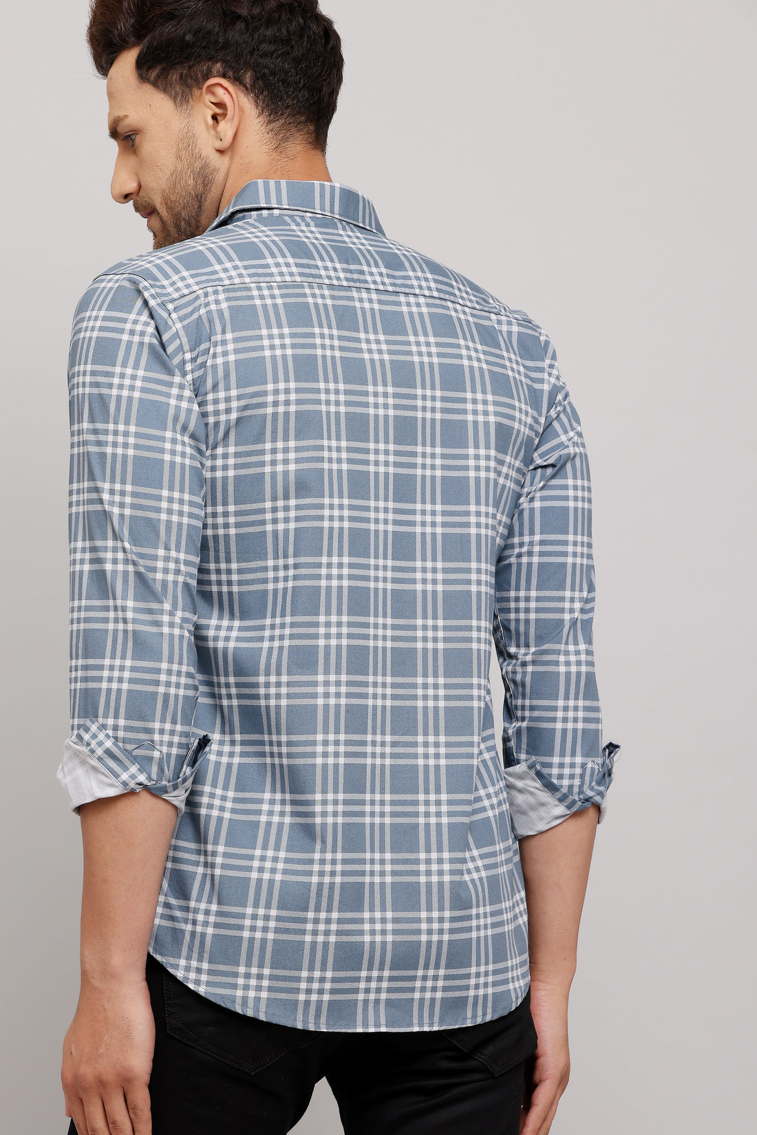 Gasperity Cotton Checks Full Sleeves Mens Casual Shirt