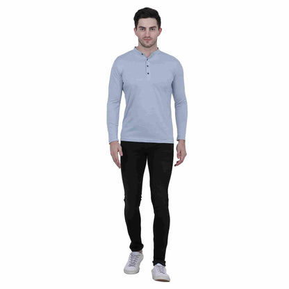 Mens Cotton Solid Full Sleeve T-Shirt