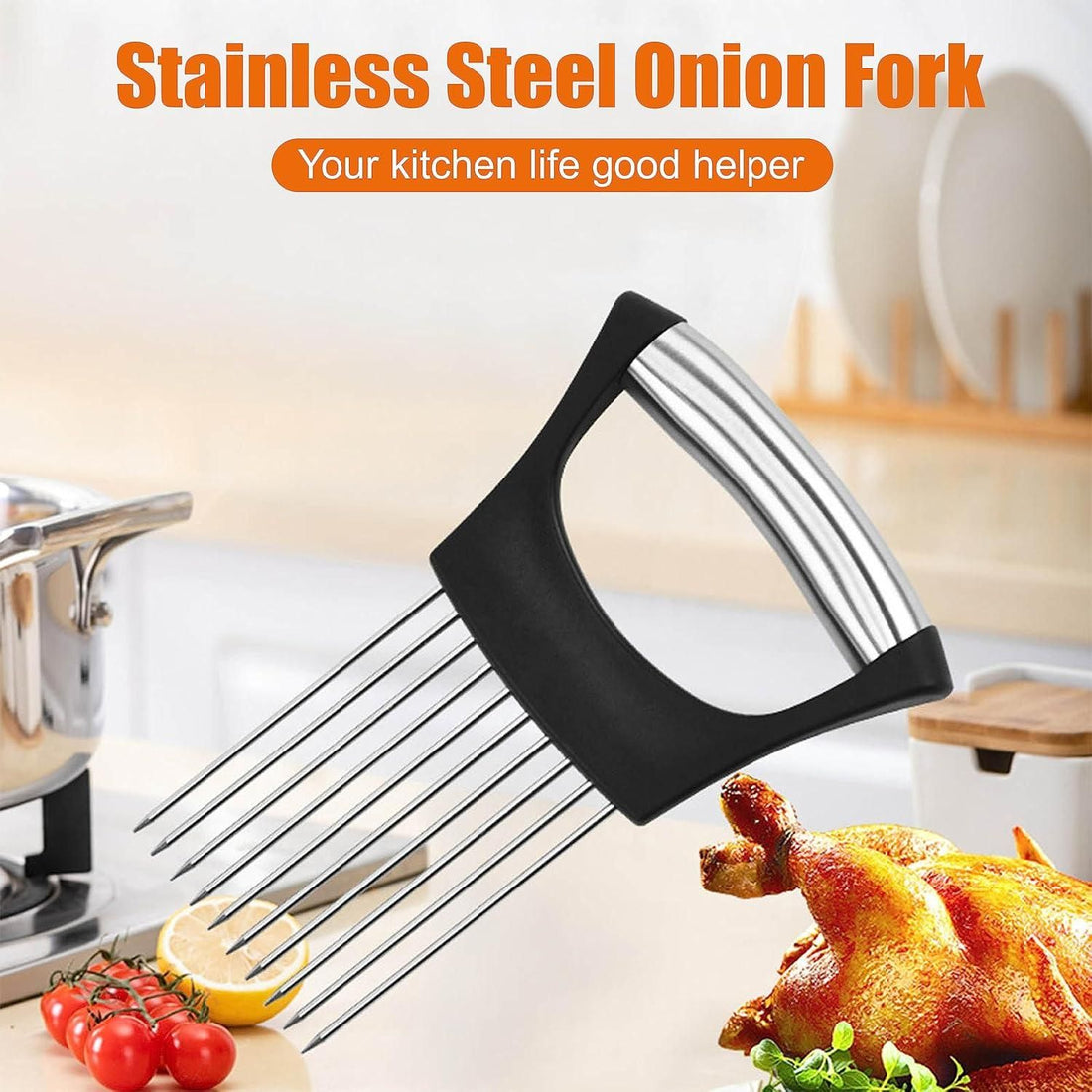 Stainless Steel Cutting Kitchen Slicer Holder (Pack of 2)