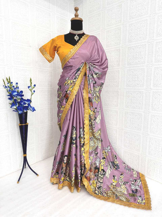 Trending Digital Print Dola Silk Saree