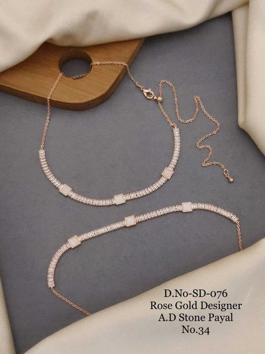 American Diamond Payal or Anklet