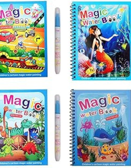 Magical Water Painting Book For Kids (Pack of 4)