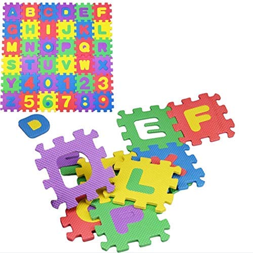 Toy Cloud Huze Size Alphabet foam Puzzle Mat 26 Pieces, Eva Foam Mat for Kids, (30X30cm)