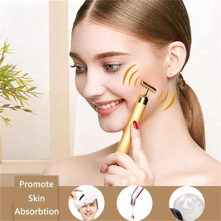 24K Gold Electric Facial Massage Roller