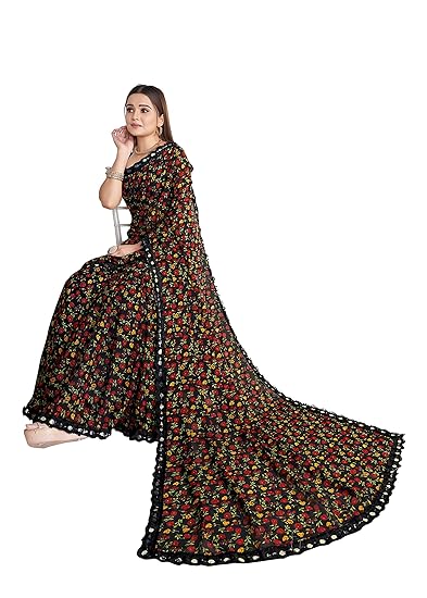 Floral Print Georgette Saree