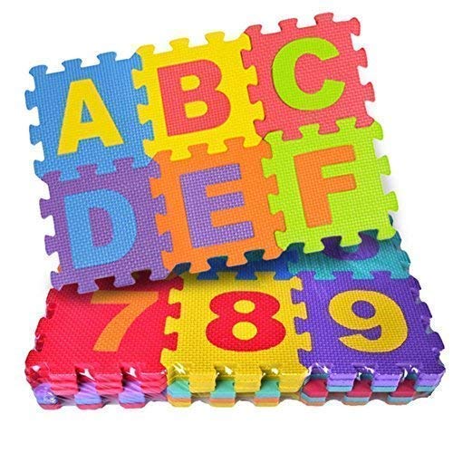 Toy Cloud Huze Size Alphabet foam Puzzle Mat 26 Pieces, Eva Foam Mat for Kids, (30X30cm)