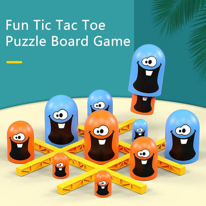 Tic Tac Stack Mind Challenging Strategy Family Board Game for Kids & Adults